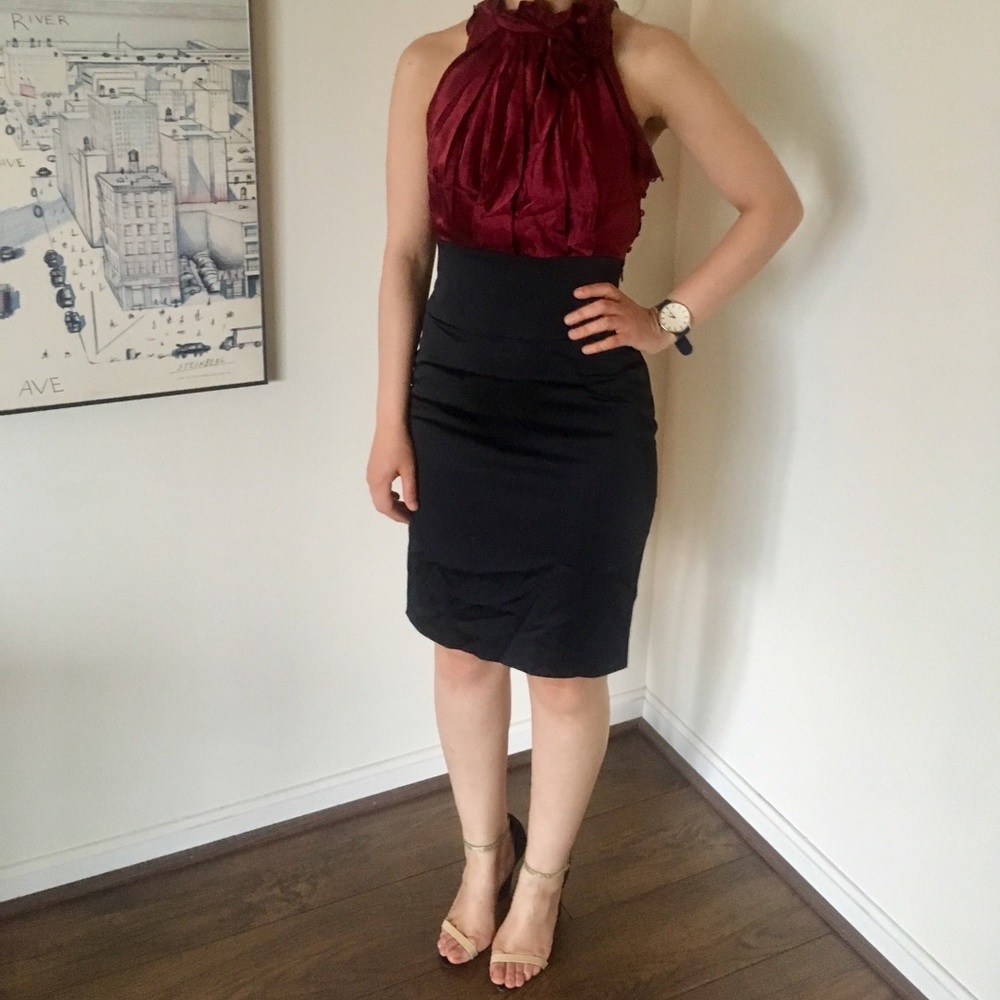 BCBG Navy and Purple Dress